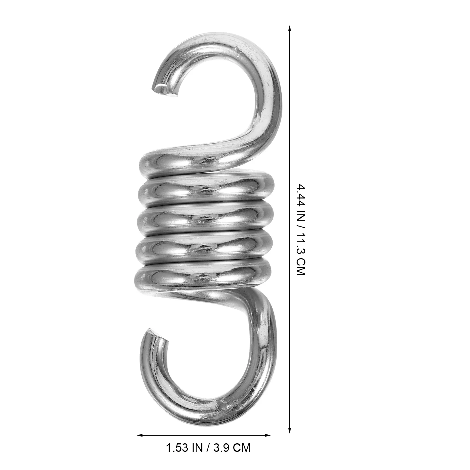 Hamaca de acero inoxidable de alta resistencia, silla colgante para porche, resorte oscilante, ganchos giratorios dobles, resorte oscilante con Clip seguro
