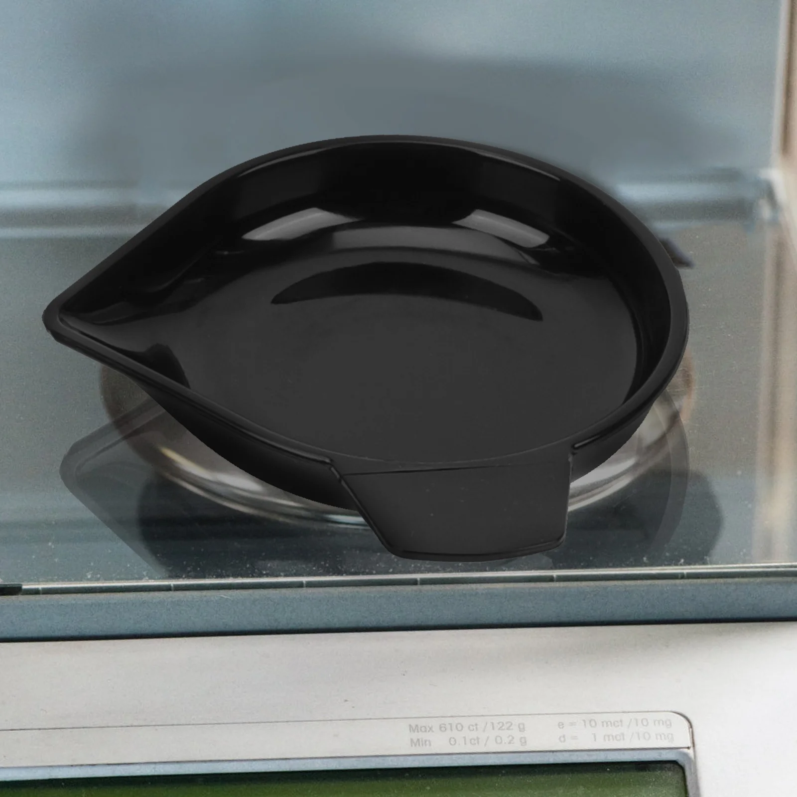 5 Pcs Diamond Weighing Pan Container Carat Scale Trays Electronic Accessory Household Professional Kitchen Black