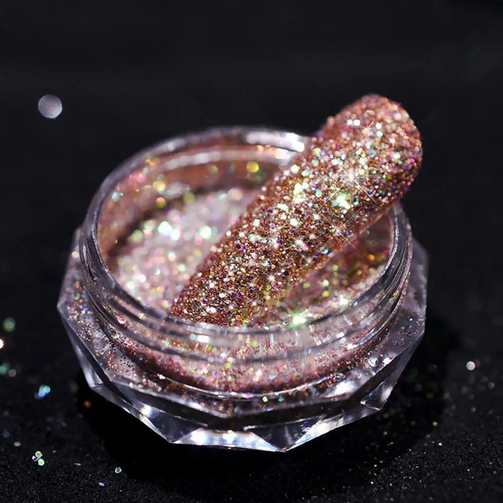 Attractive Reflective Dazzling Nail Pigment Powder DIY Nail Glitter Powder Mirror Effect Nail Glitter Powder for Craft