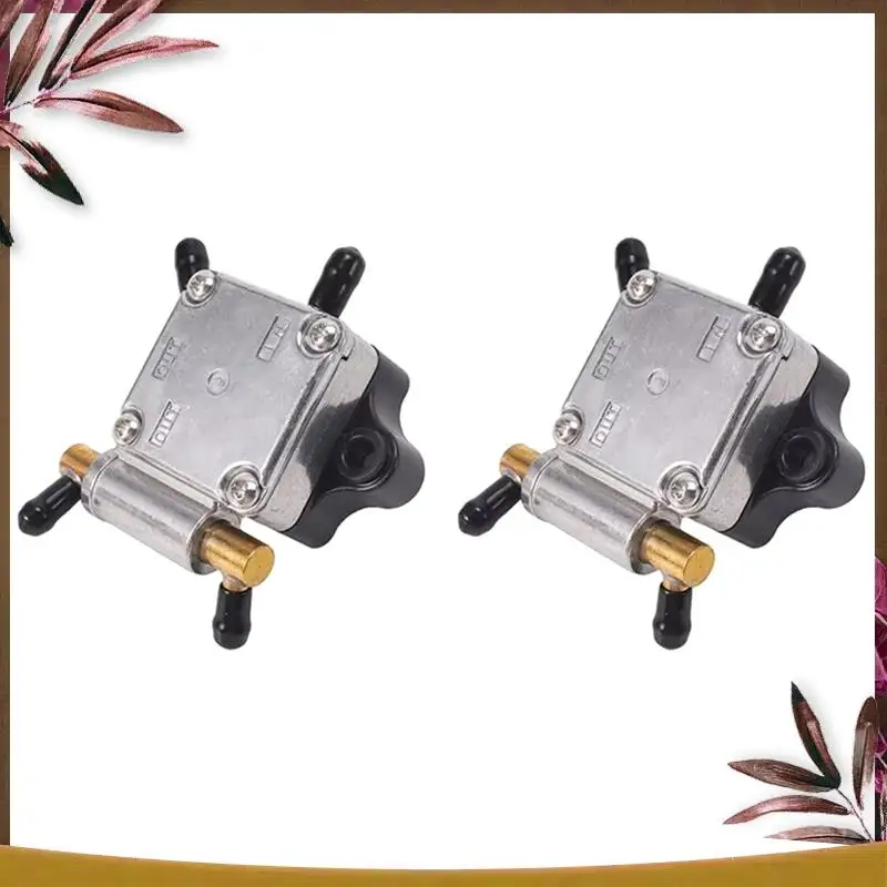 

AB59-2 шт. Топливный насос для лодочного двигателя в сборе, серебристый и черный металл для подвесного 4-тактного подвесного двигателя 15 л.с. 20 л.с.