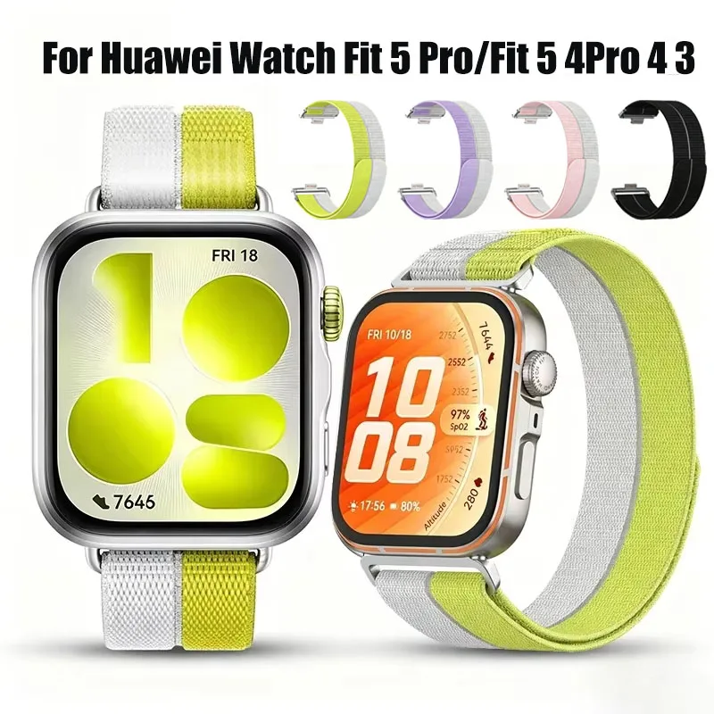 Offizielles Nylon-Armband für Huawei Watch Fit 5 Pro Fit 4 Pro Sportarmband für Huawei Fit 5 4 3 Ersatzband Zubehör