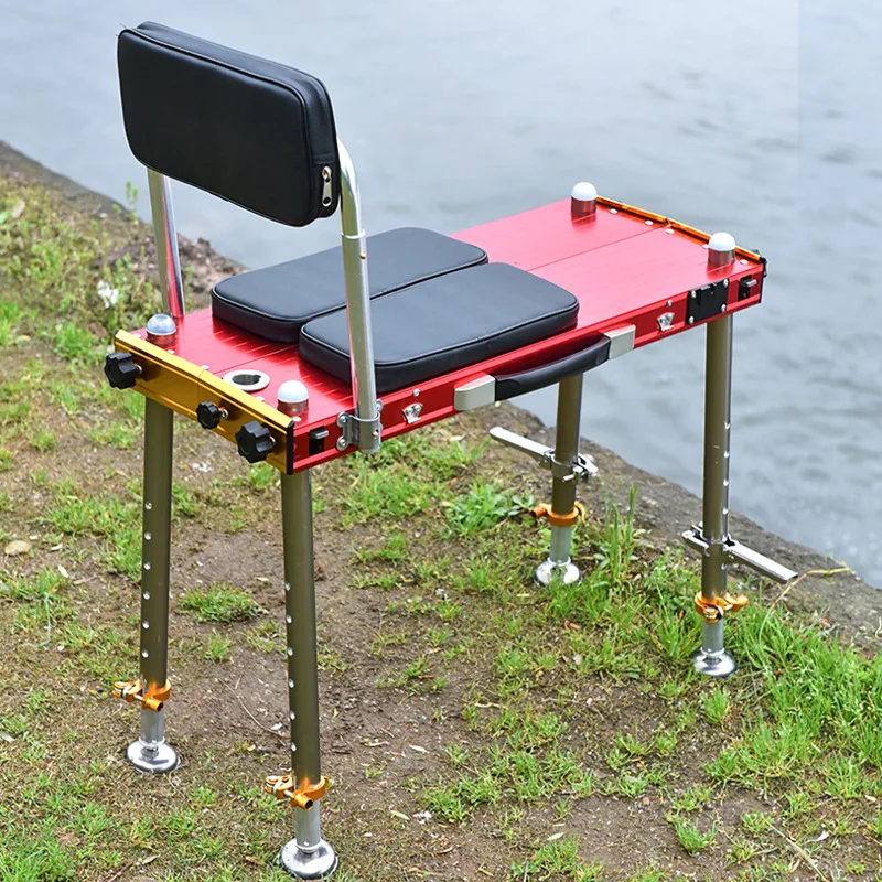 Aluminum Alloy Fishing Seat, Ultra Light Folding, Multi Functional, Telescopic, Portable, Thickened Fishing Platform Chair, 65cm