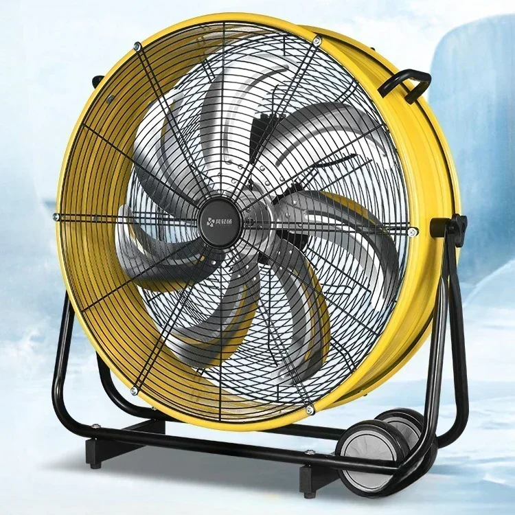 Commercial Industrial electric fan. High wind force cylindrical exhaust fan.  pure copper smart fan.