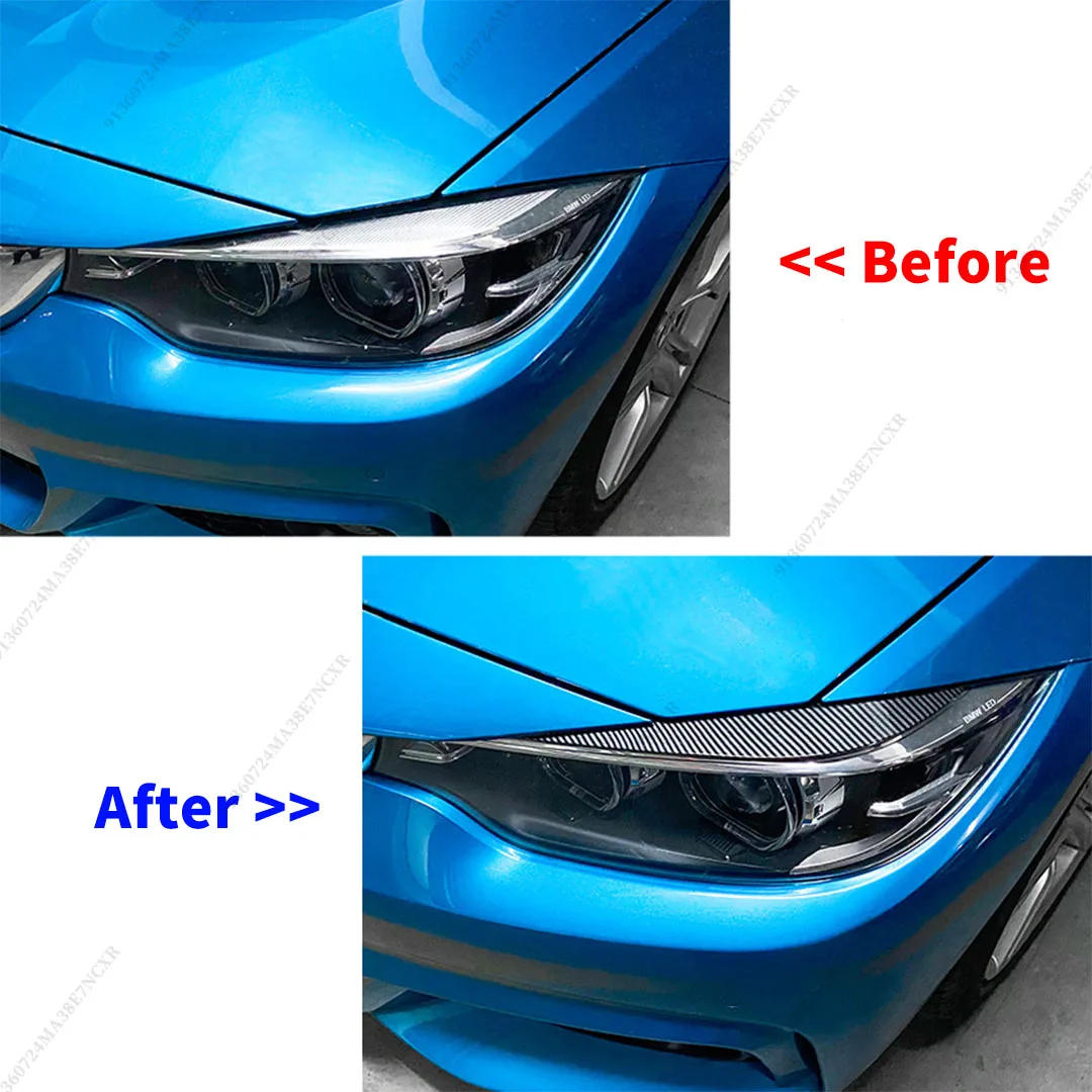Front Headlight Eyebrow Eyelid Accessories Car Styling Tuning Wide Body Kit Refit Trim For BMW 4 Series F32 F33 F36 2013-2020