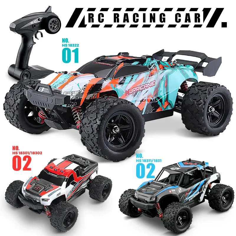 

HS 18311 18321 18302 Remote Control Car 2.4GHz rc car All-Terrain 45Km/h 1:18 Off-Road Truck Toy Birthday Present for Children