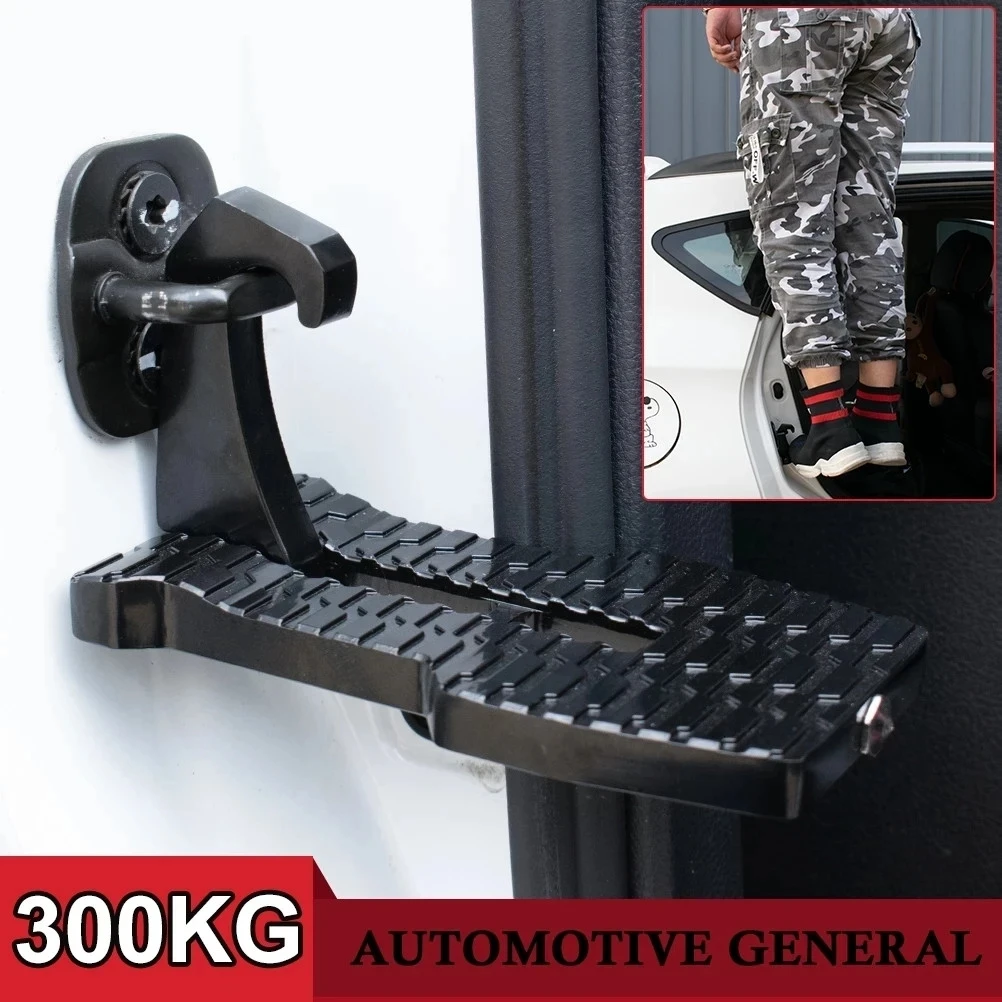 Multifunction Foldable Car Roof Rack Step Car Door Step Universal Latch Hook Auxiliary Foot Pedal Aluminium Alloy Safety Hammer