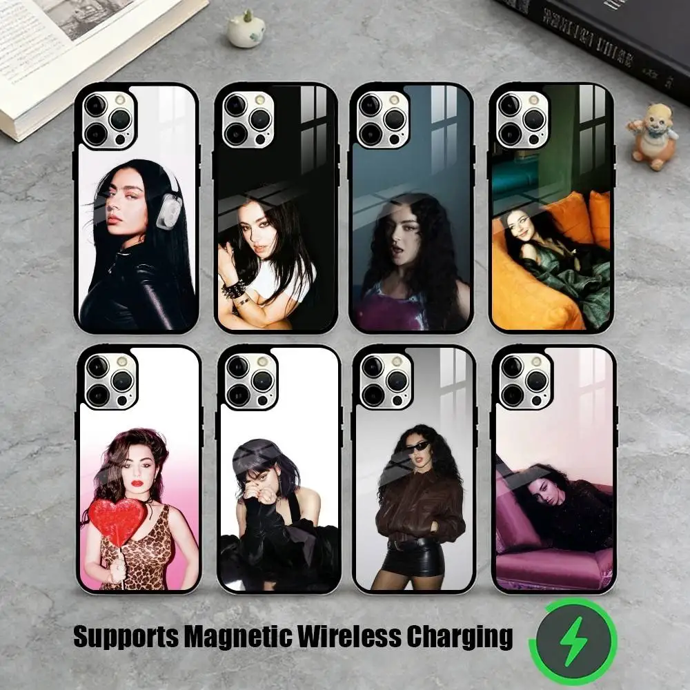 P-Pop Music Artist Charli XCX  Phone Case For iPhone17,16,15,14,13,12,11 Plus,Pro Supports Magnetic Wireless Charging
