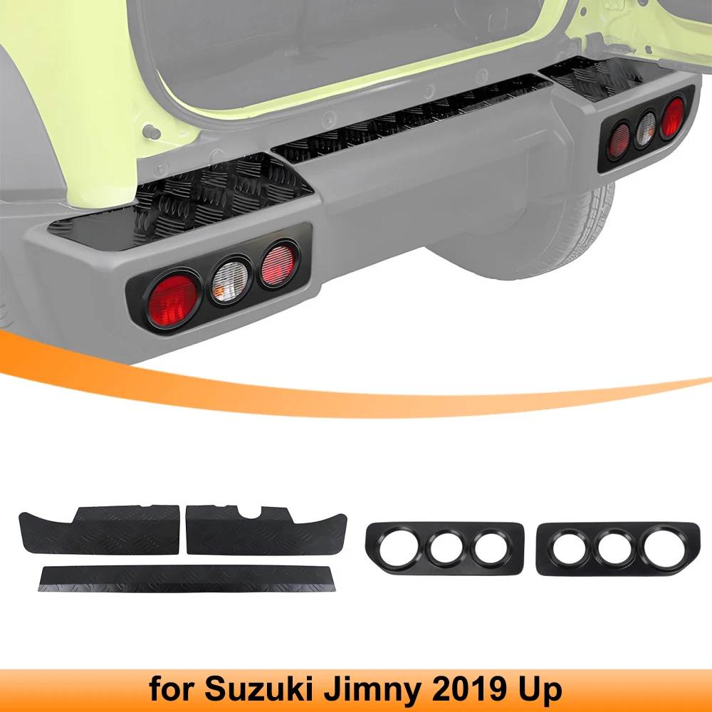 

Car Rear Bumper Protector Panel Guard Taillight Lamp Cover Trim for Suzuki Jimny JB64 JB74 2019 2020 2021+ Exterior Accessories