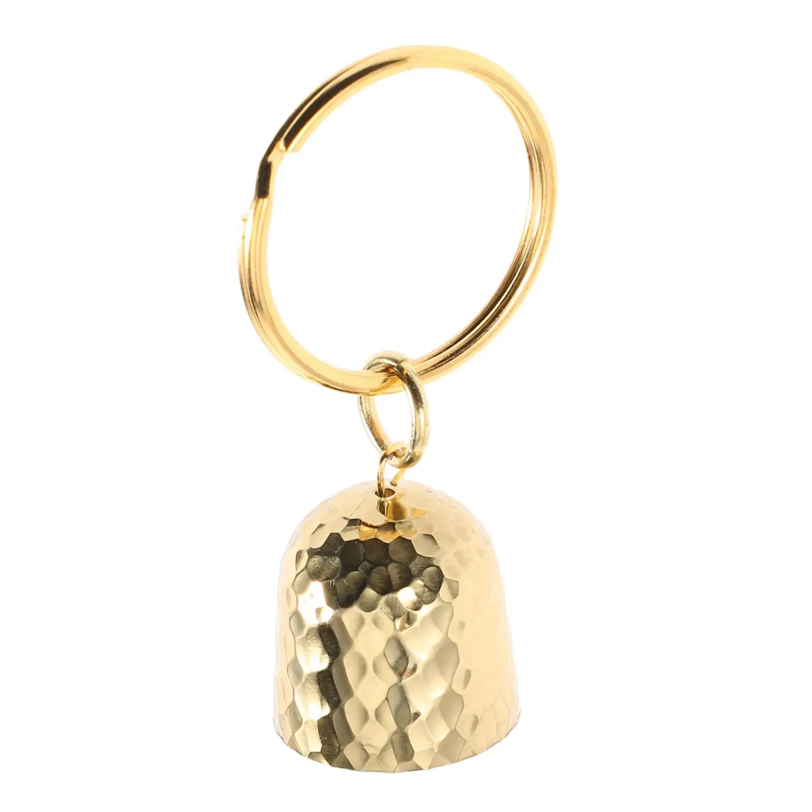 Brass Keychain Small Decorative for Bag Outdoor Camping Warning Craft Brass Material Clear Sound