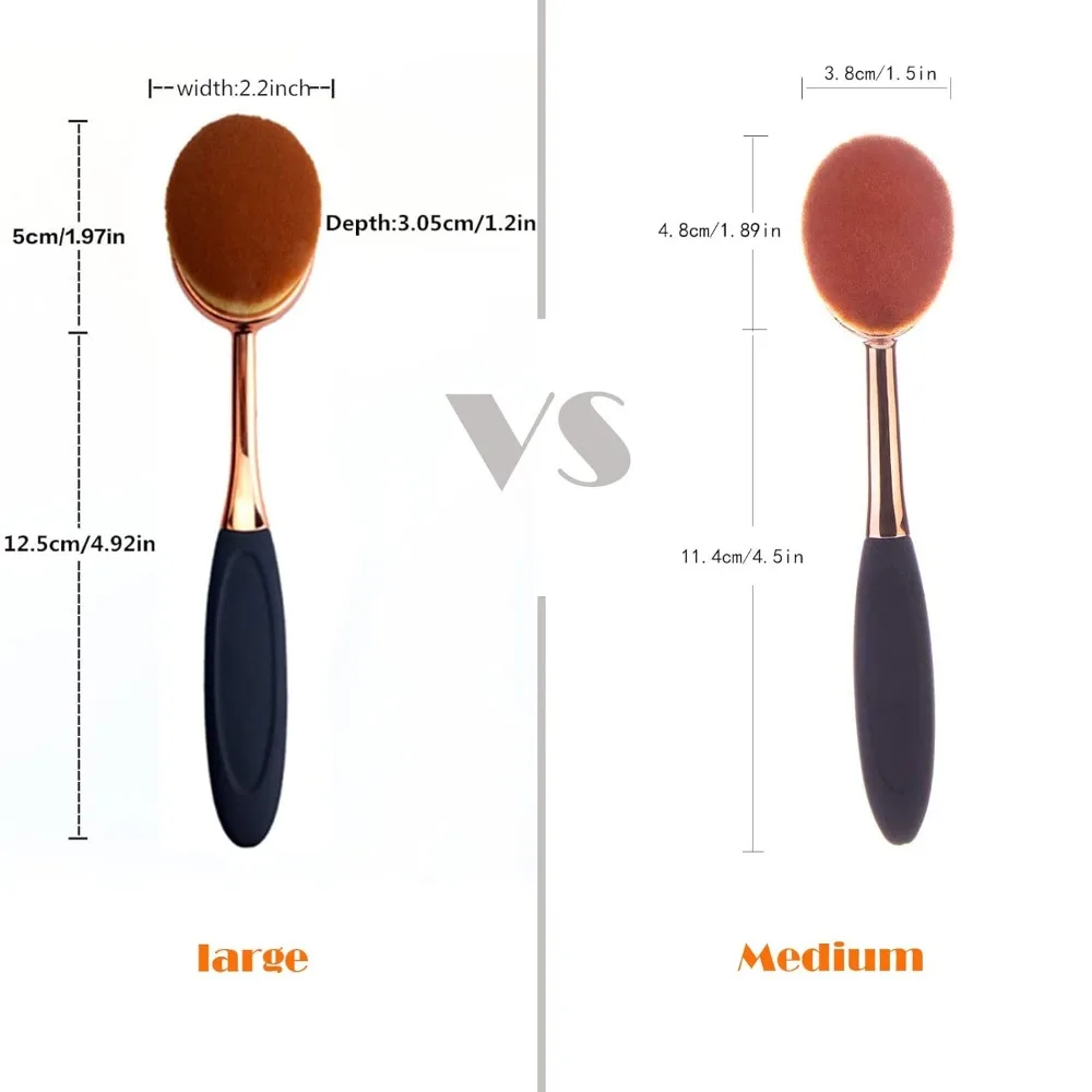 Oval Foundation Brush Large Toothbrush makeup brushes Fast Flawless Application Liquid Cream Powder Foundation