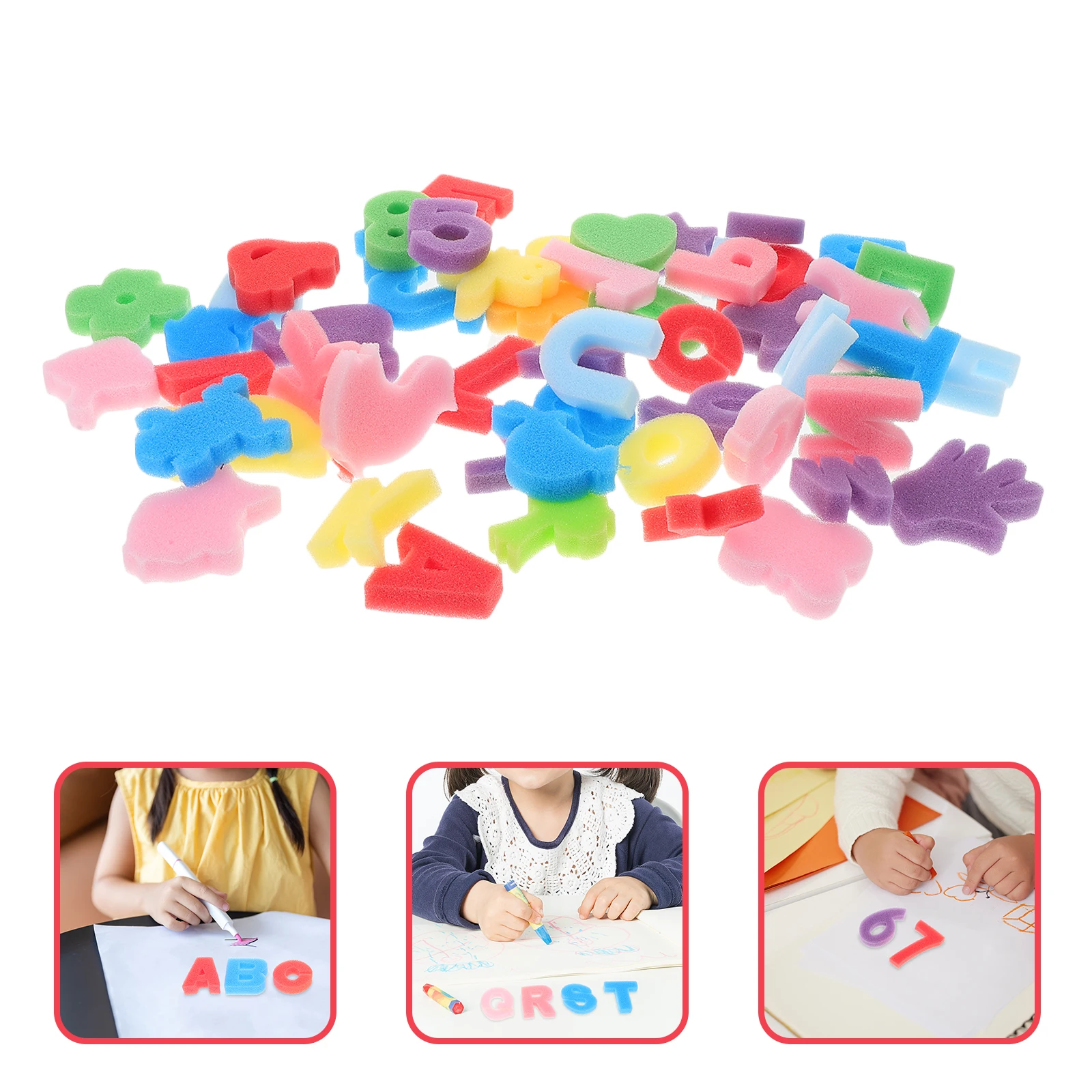 

's Painting Seal Alphabet Drawing Tools Animal Finger Cartoon Sponge Colorful Sponges