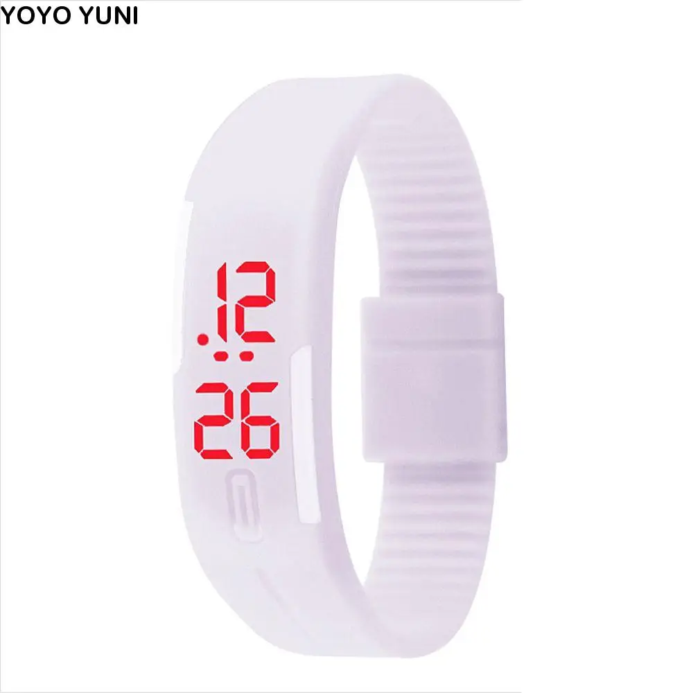 

Color Unisex Wristband Silicone Bracelet LED Touch Wrist Watch Sports Wristwatches Electronic Watch Touch Digital Watch