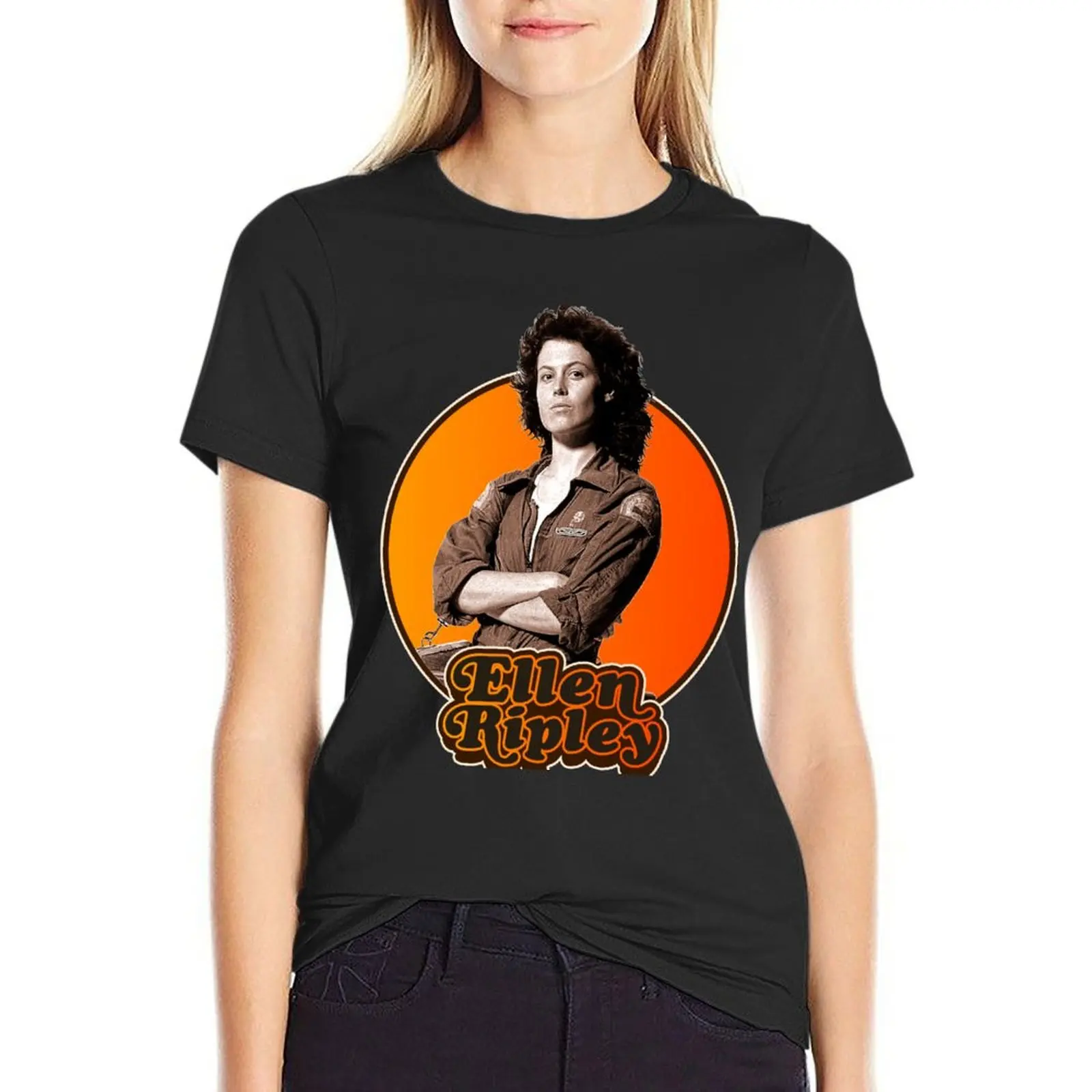 Retro Ellen Ripley Alien Tribute T-Shirt summer clothes tees Blouse plus size t shirts for Women loose fit