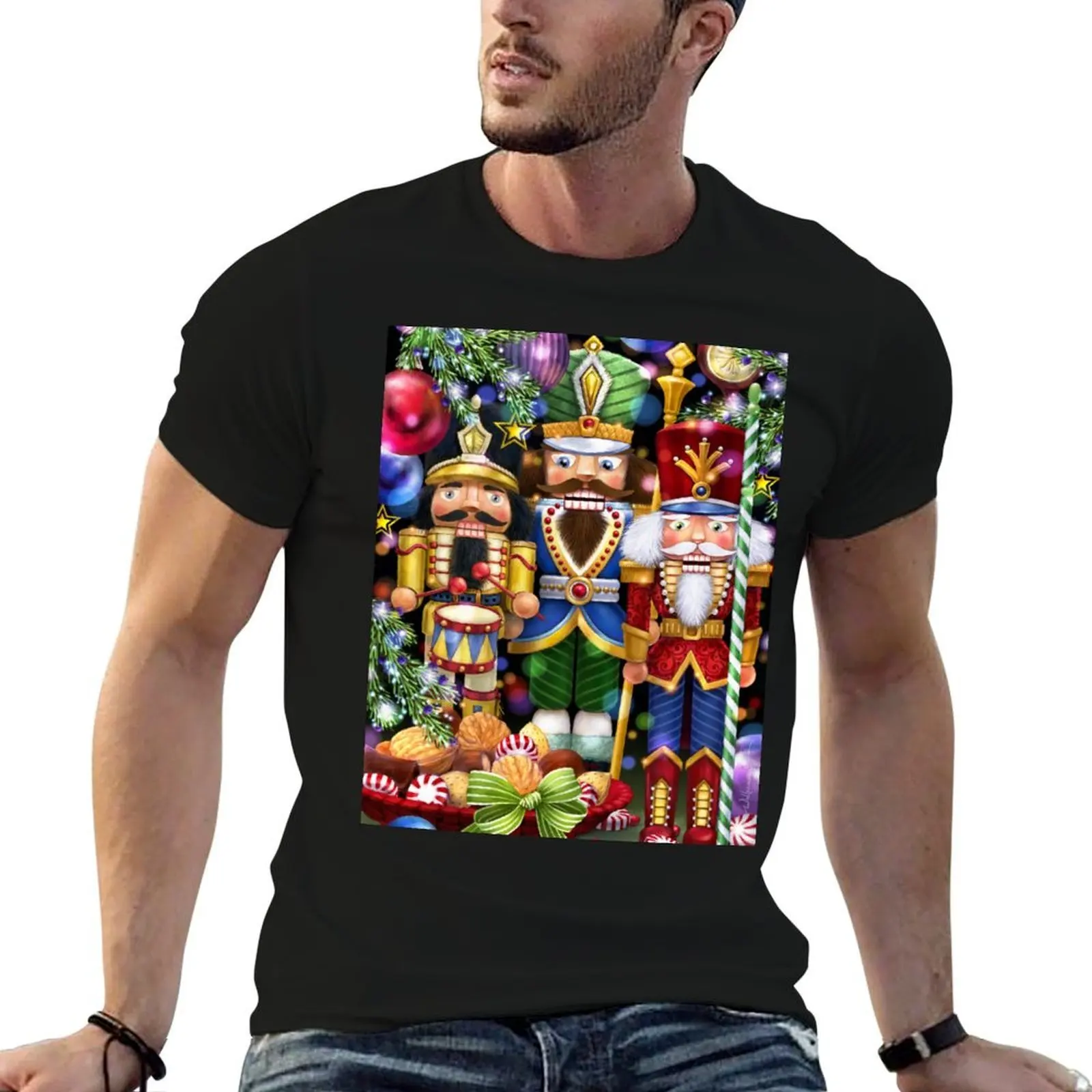 

tshirt Nutcrackers t custom Three print summer T-Shirt cotton shirt man shirt 100% t