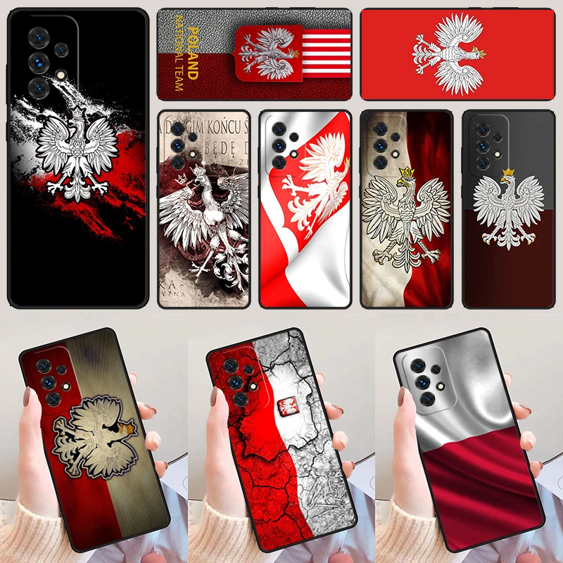 بولندا العلم قضية الهاتف لسامسونج غالاكسي A42 A31 A40 A51 A71 A32 A80 A91 A52 A72 A73 A20e A21S A50 A70 A11 A12 غطاء #1