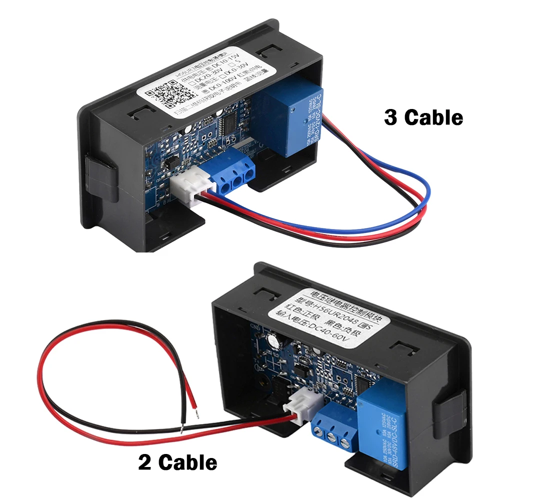 12V 24V 48V DC Woltomierz Moduł Sterowania Napięcia Przekaźnik Przełącznik Przepięcia Zabezpieczenie Podnapięciowe Cyfrowy Wyświetlacz LED