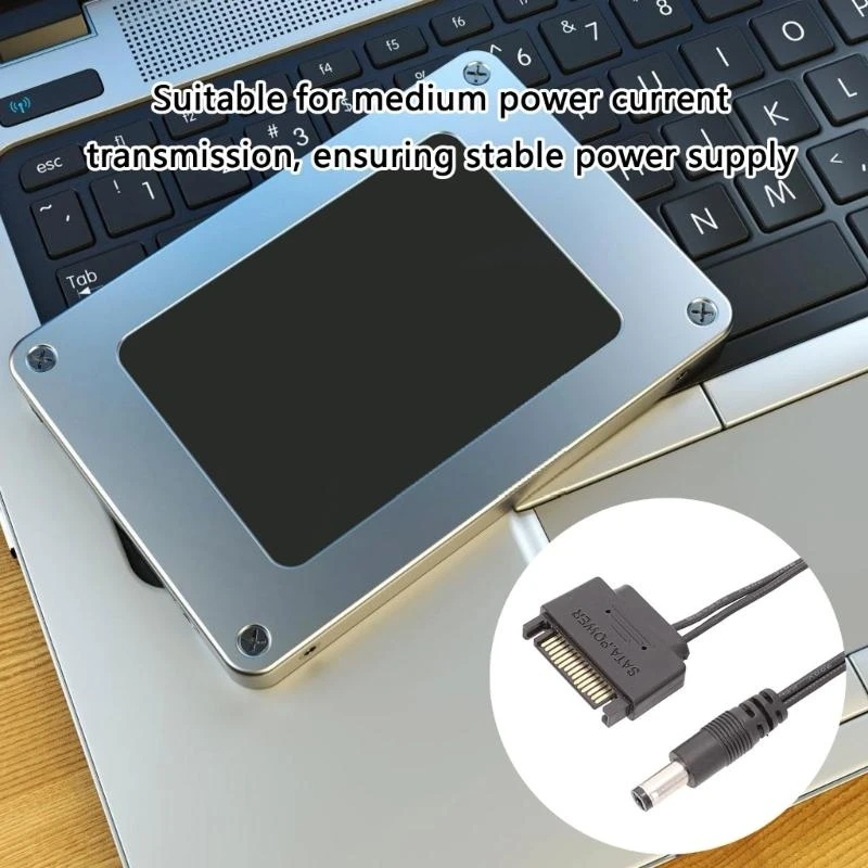 SATA Male to DC 5.5x2.1/ 5.5x2.5mm Power Supply Cable Converters Adapter 12V for Modern PSU 12V Devices Equipment