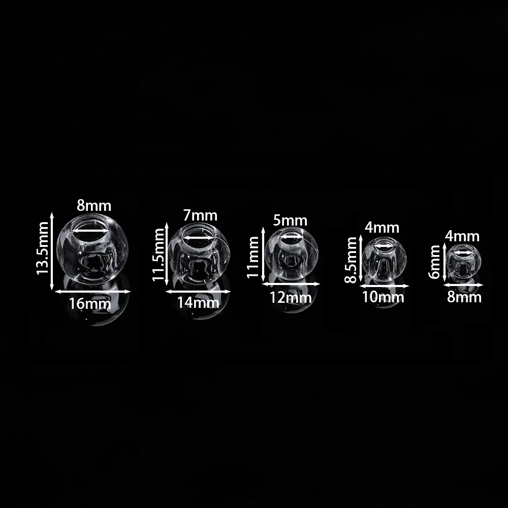 20-100 шт. прозрачные бусины-разделители с большим отверстием, акриловые круглые свободные бусины для ожерелья, браслета, сережек, изготовление ювелирных изделий своими руками