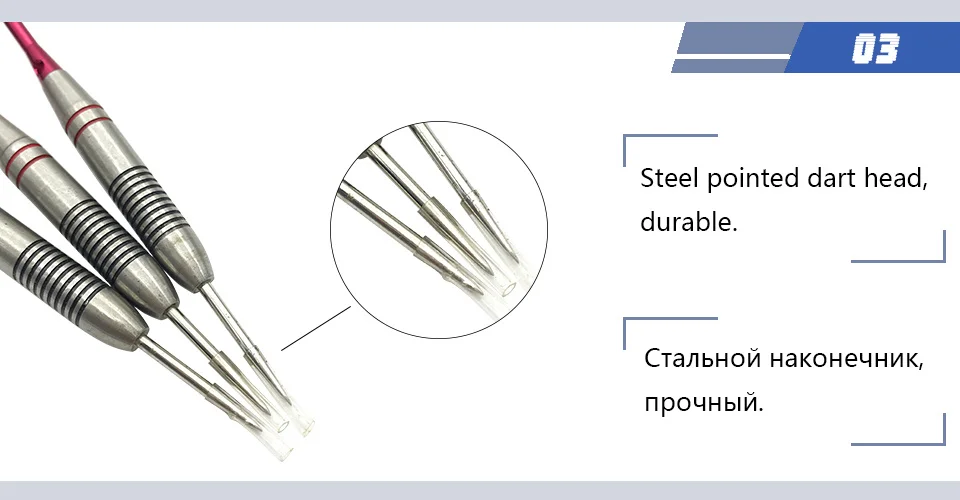 3 Stück Dartpfeile mit Edelstahlspitze, 24 g, professionelle Hartpfeile für Wurfspiele, Schaft aus Aluminiumlegierung, Dartgriff aus Edelstahl. – Detail 4