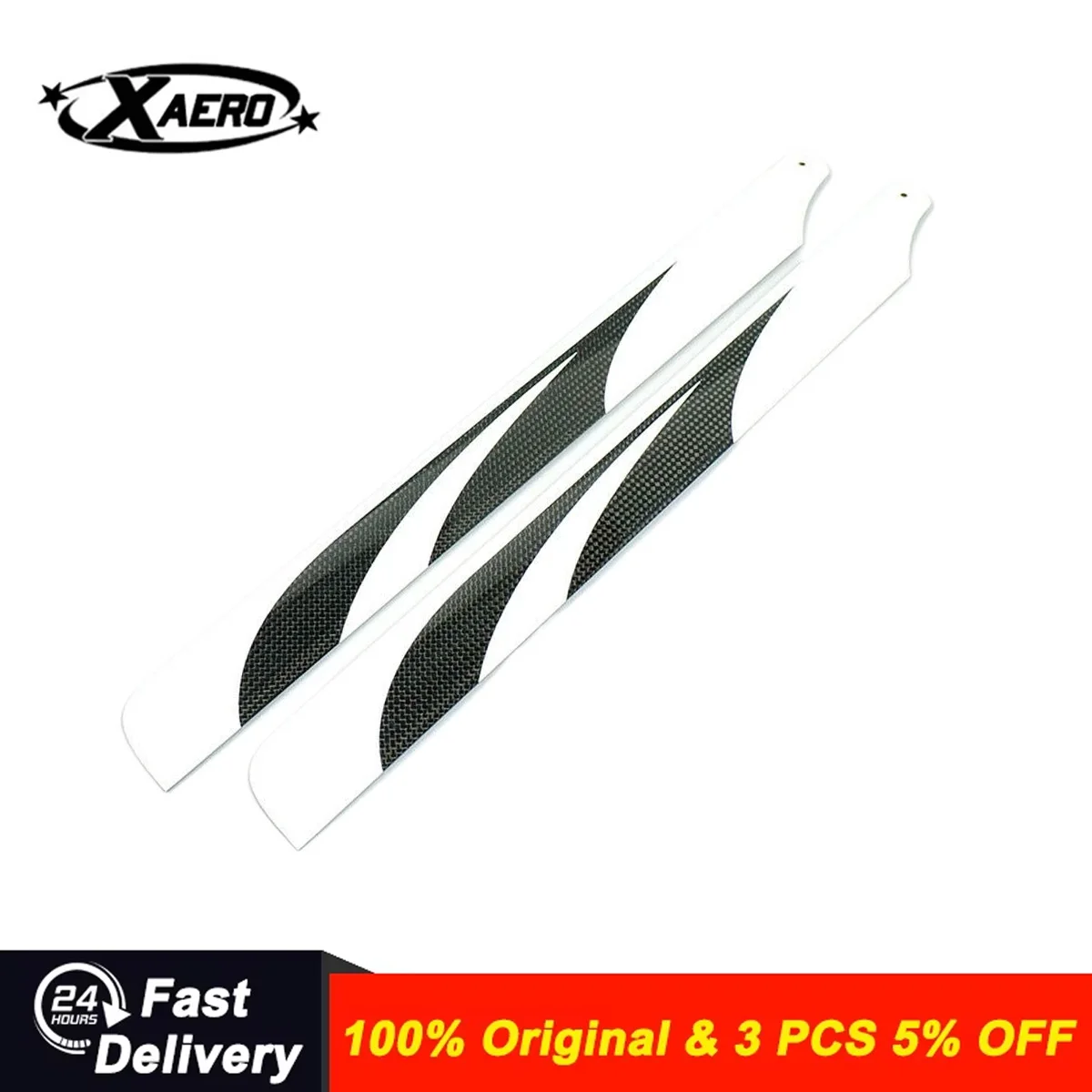 

RJX 470mm Carbon Fiber Main Rotor Blades for Align T-REX 500X 500L 500E Dominator Helicopter RC Spare Parts 470mm
