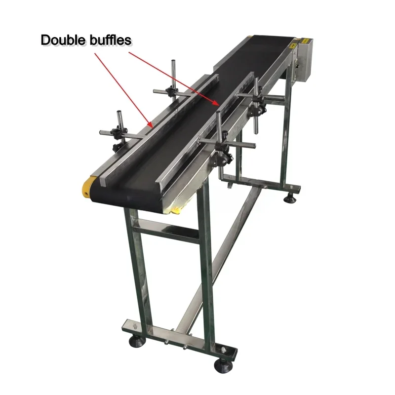 1500mm 1000mm Double Buffles Conveyor Belt machine Stainless Steel mini belt inkjet conveyor Printer for Food Drinking Stiker