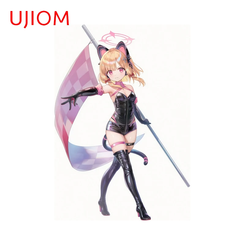 UJIOM Racing Girls Blue Archive Wall Stickers Hayase Yuuka Saiba Momoi Cute Trunk Scratch Proof Decal Simple Bathroom Decor