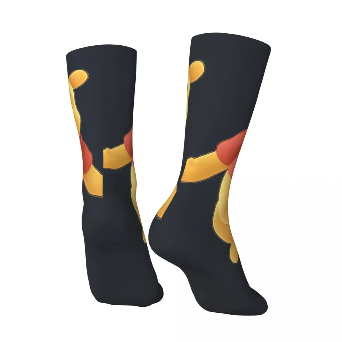 Vintage Cute Stand Men's compression Socks Unisex Disney Winnie The Pooh Street Style Seamless Printed Novelty Crew Sock