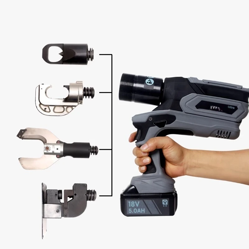 

Электрические гидравлические щипцы, перезаряжаемые щипцы для электрика с медным проводом, портативные литий-ионные щипцы для обжима кабеля «два в одном»