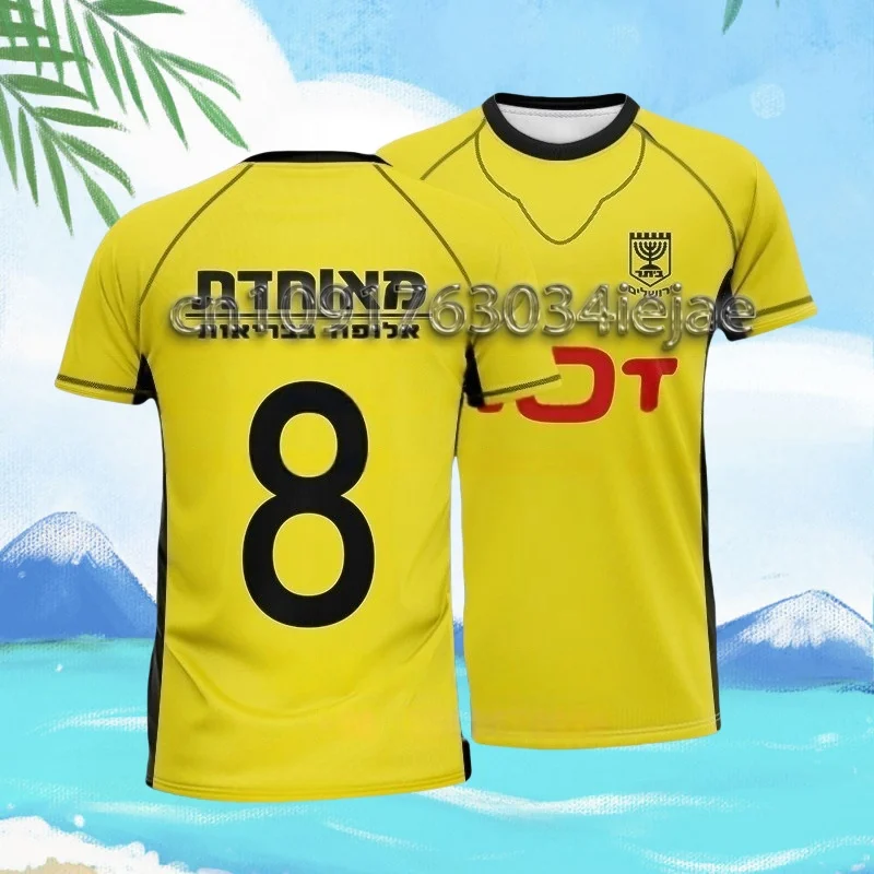 

MOTO-Men Retro Jersey T-Shirt Women Sports Top Children Casual Short-Sleeved T-Shirt High-Definition Printing Breathable Shirt