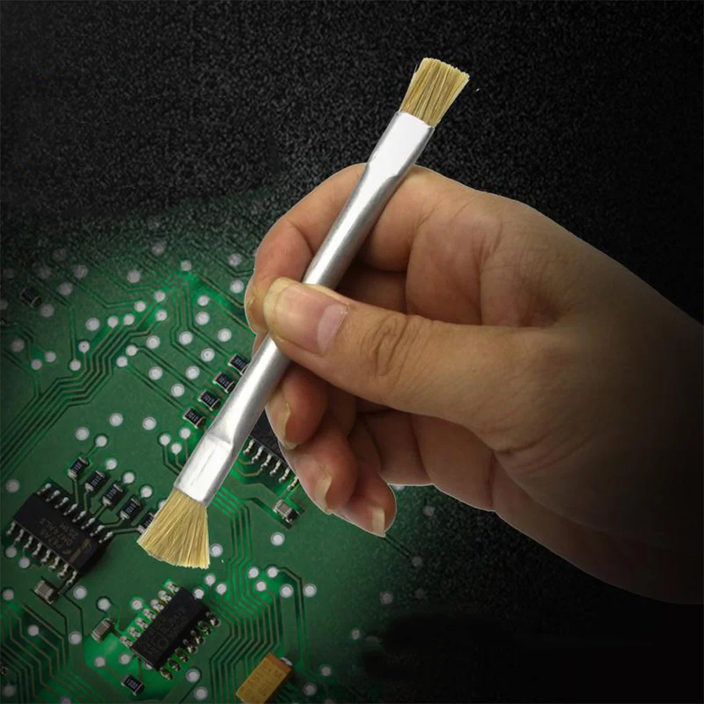 A06M-1Pcs Anti-Static Brush ESD Safe Motherboard Cleaning Tools ESD Brush for Mobile Phone PCB Electronic Repair Tools