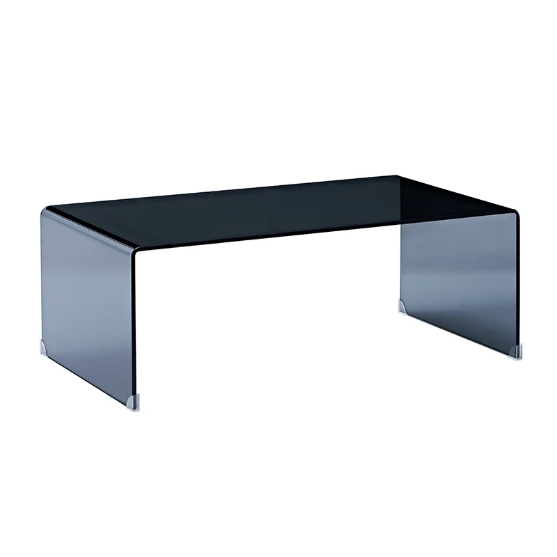 

Balcony creative glass small coffee table living room household small apartment light luxury simple modern small desk office