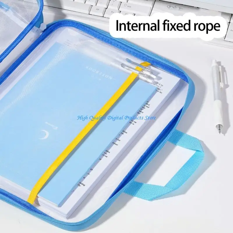 u2je-student-accessory-mesh-document-pouches-zippered-closure-carry-strap-secure-transport-school-office-supplies