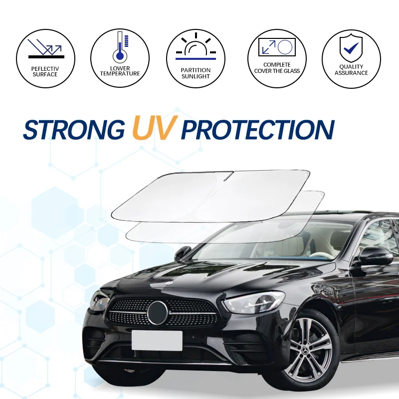 Car Windshield Sun Shade For Benz E level 23style Sunshade Summer Visor Protector Foldable Blocks UV Rays Protection Accessories