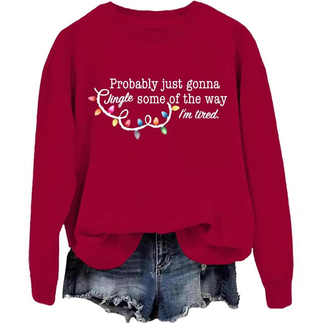 เสื้อสเวตเตอร์ทรงโอเวอร์เฮดพิมพ์ลายดิจิตอล 3 มิติ พร้อมตัวอักษร คอลเลคชั่นแฟชั่นฤดูใบไม้ผลิสำหรับผู้หญิง ทรงหลวมใส่สบาย