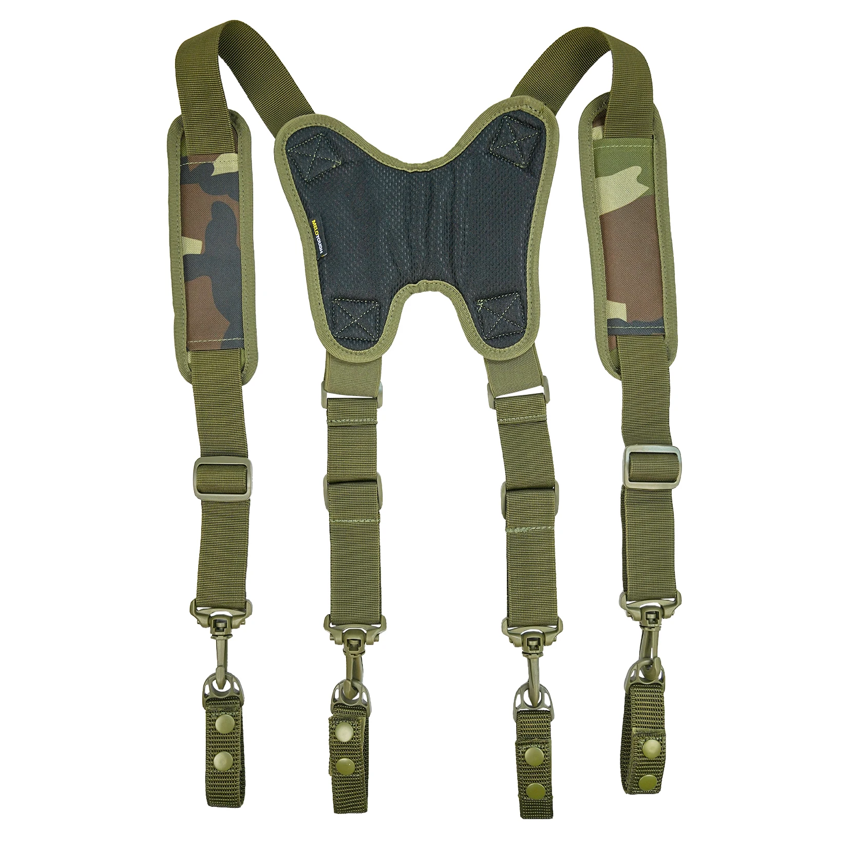 MeloTough Tactical Harness Tactical Suspenders 1.5 inch Police Suspenders for Duty Belt Suspender Adjuster Braces For Man