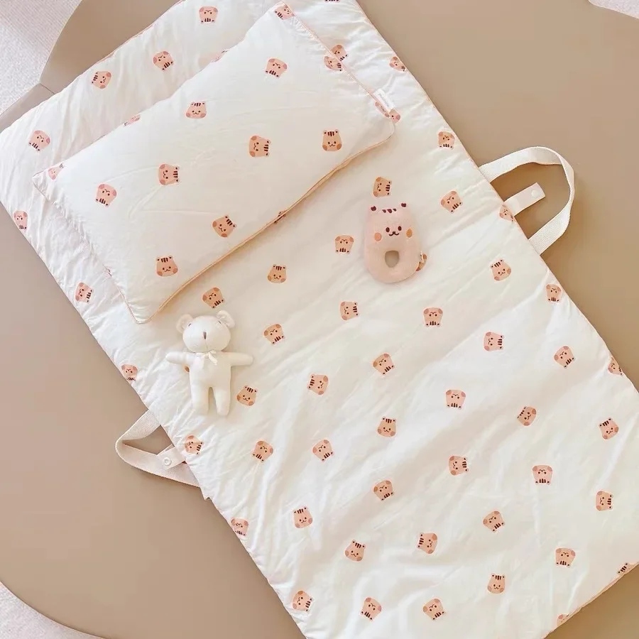 New Korean Fashion Baby Mattress for Cradle Cute Portable Soft Cotton Mattresses Cartoon Embroidery Animal Infant Bed Mattresses