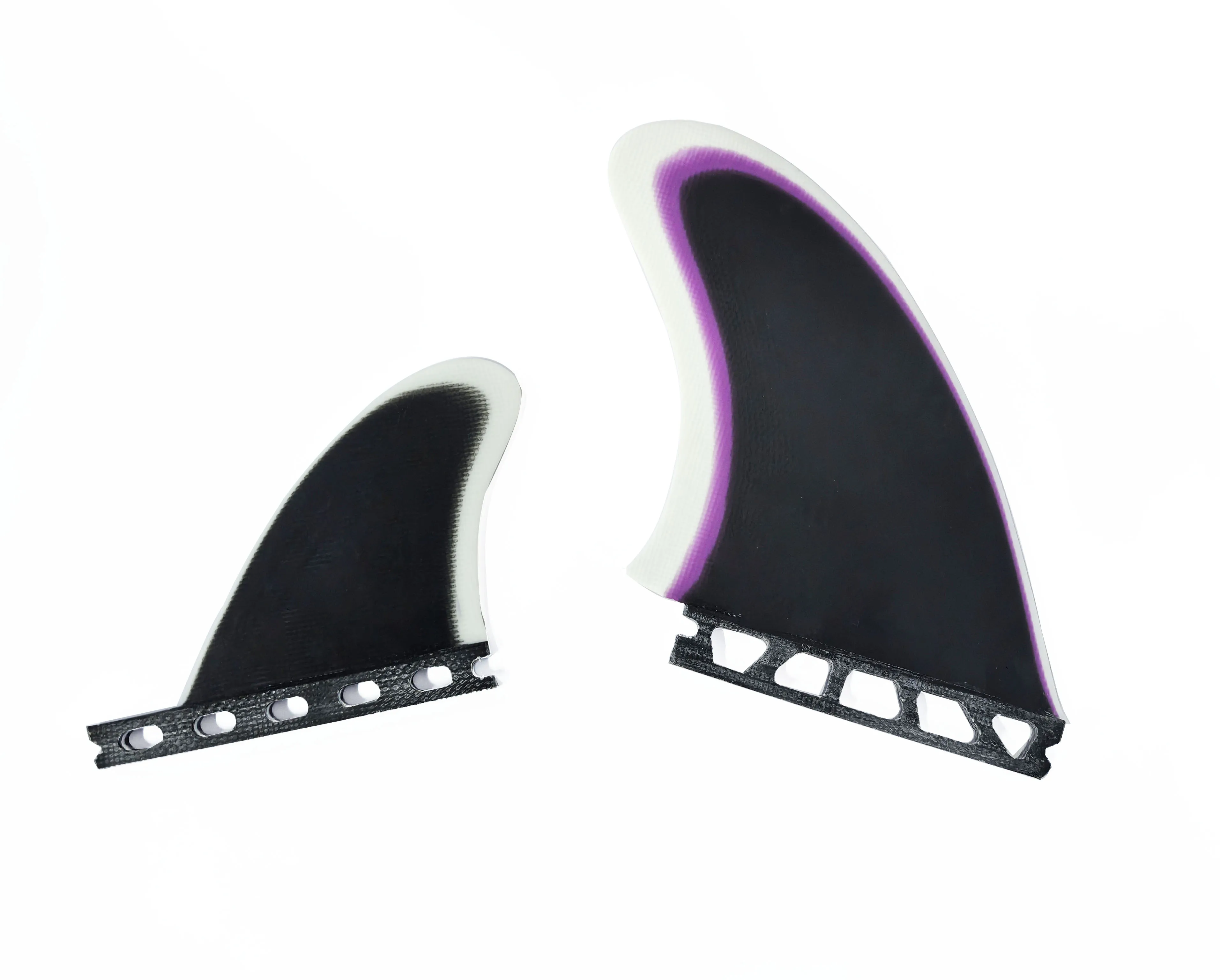 ใหม่ FUTURE MR TWIN FINS กระดานโต้คลื่นครีบเดี่ยวไฟเบอร์กลาสสีดําสีม่วง Spliced สีขาวออกแบบใหม่คุณภาพสูง Triple Surf Fins Sys