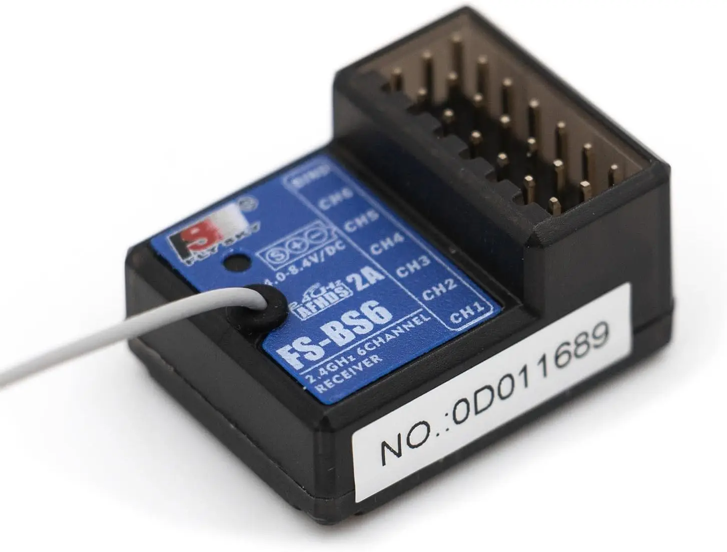 Flysky FS‑BS6 Gyro‑Stabilized 6CH Receiver AFHDS2A SVC Fail‑Safe for FS‑GT5 Transmitter RC Car Truck Crawler Boat