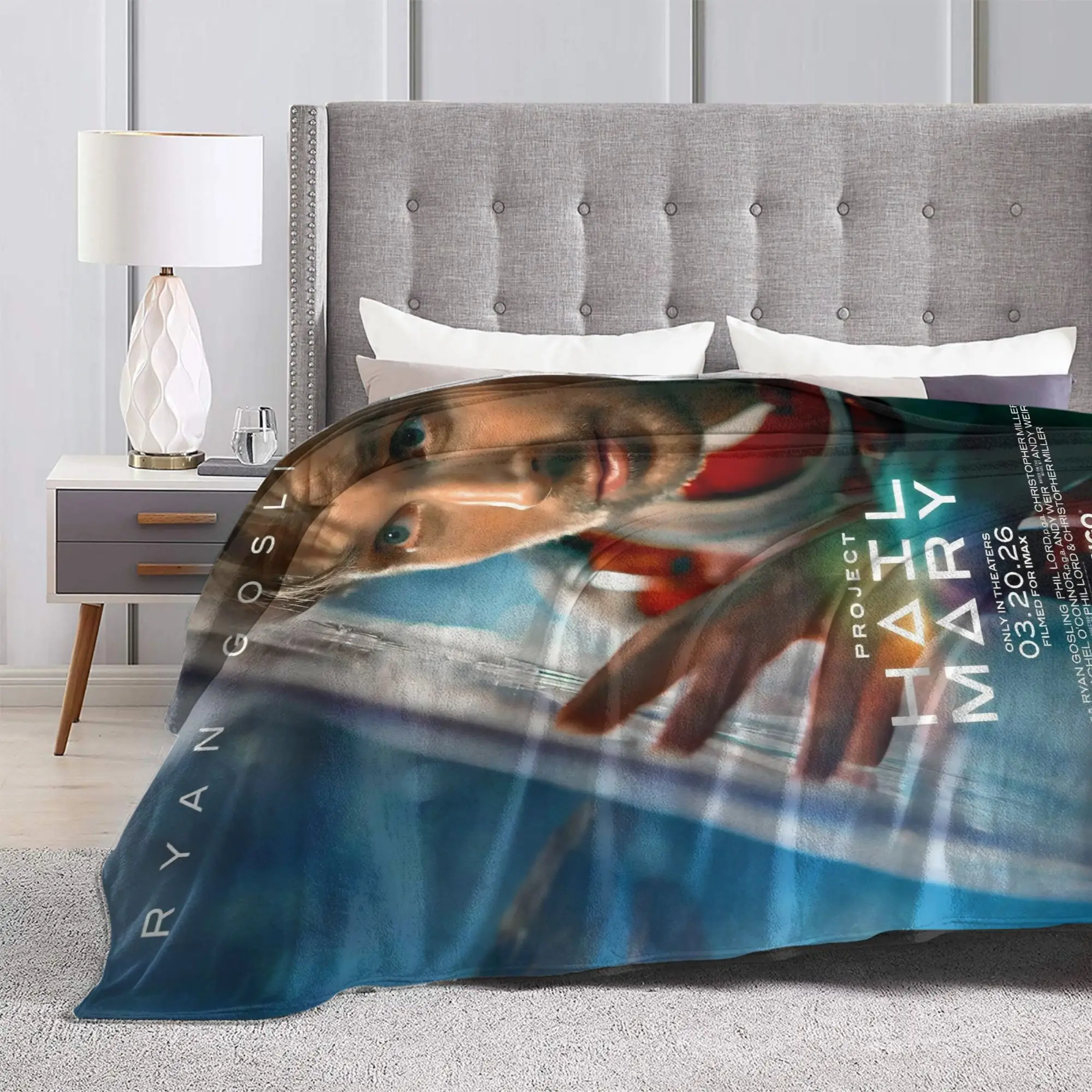 Project Hail Mary 2026 Fleece Throw Blanket Sci Fi Novel Blankets for Home Travel Lightweight Quilt