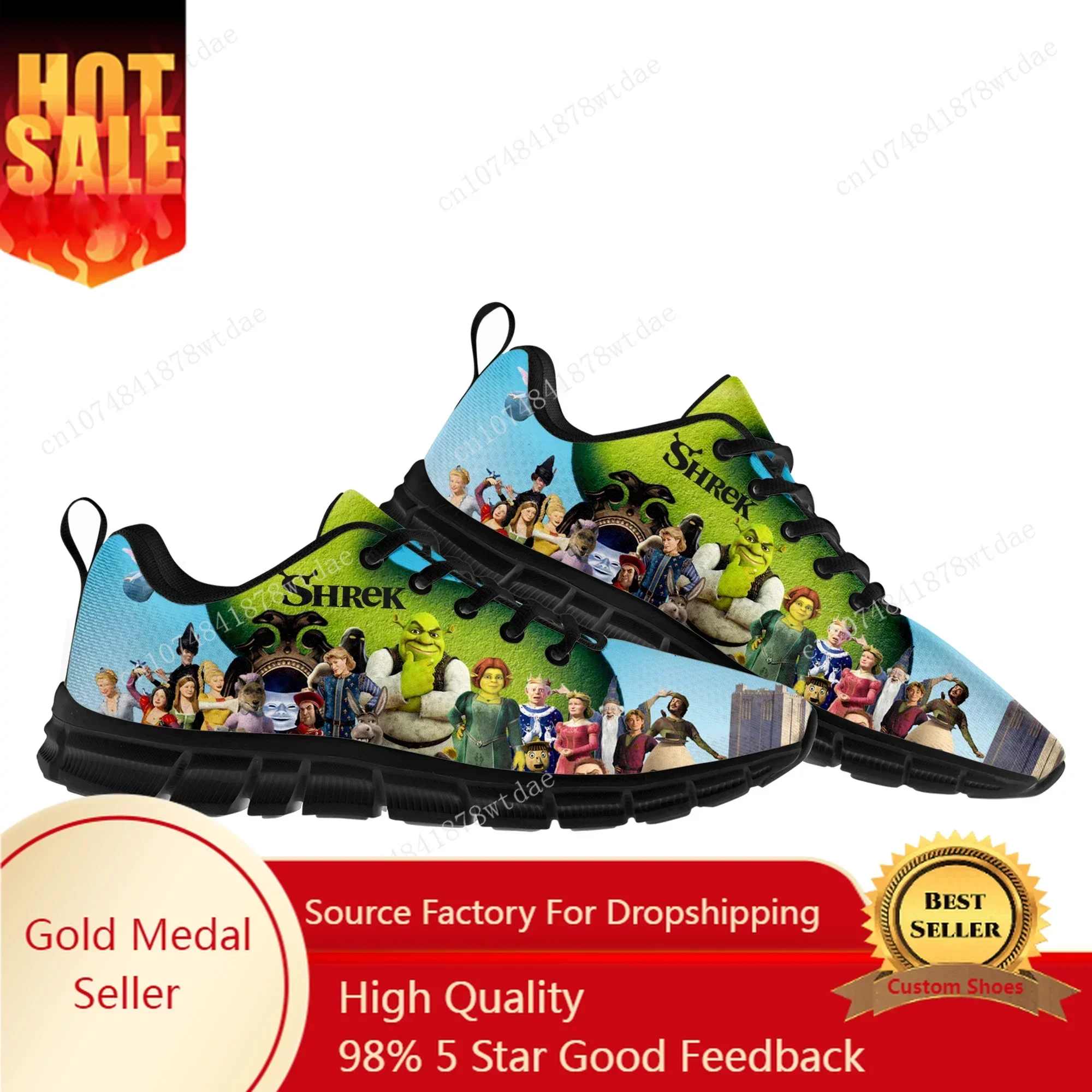 S-Shrek Sports Shoes Mens Womens Teenager Kids Children Sneakers High Quality Anime Cartoon Comics Manga Sneaker Custom Shoe