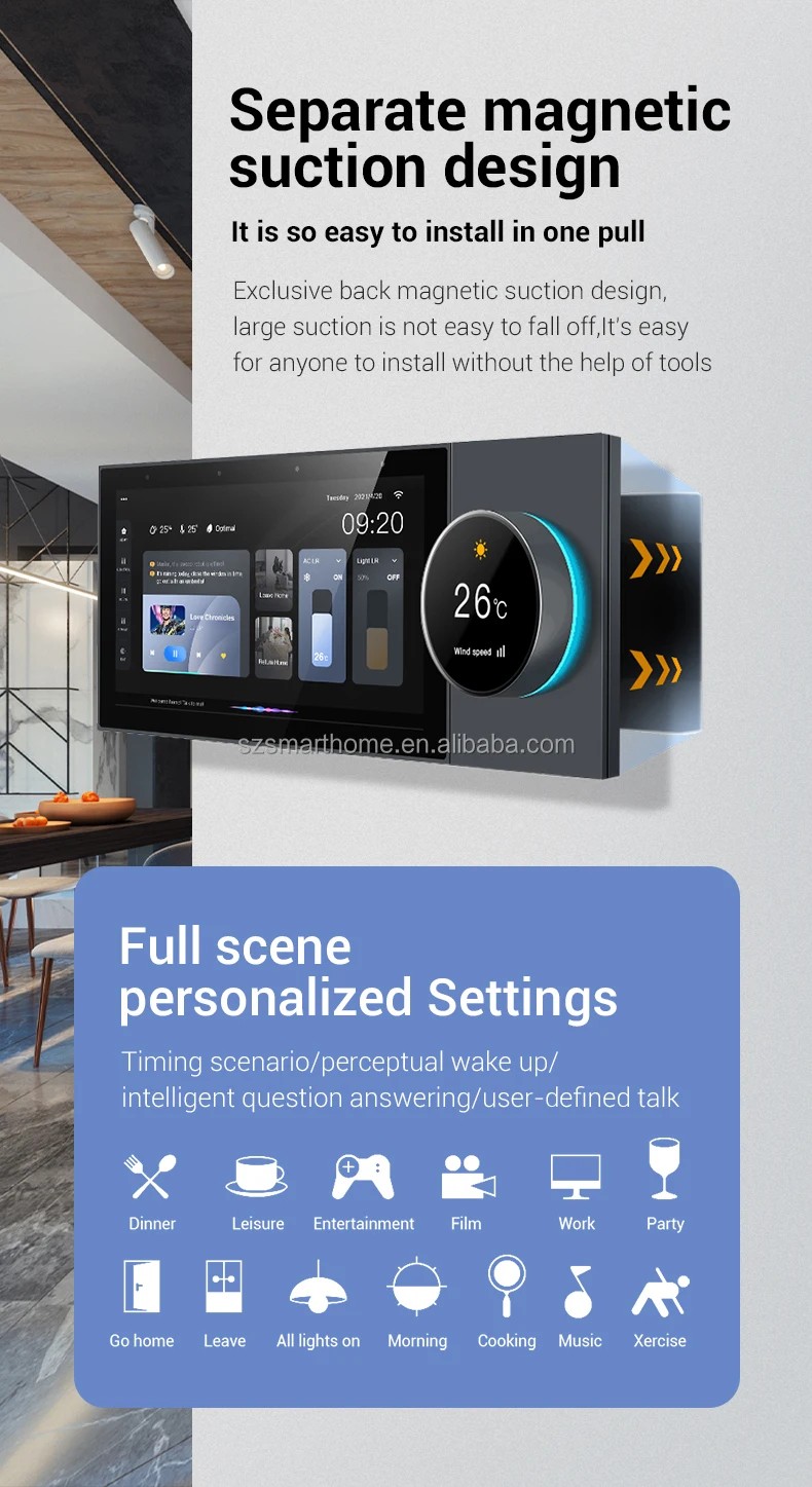 6インチTuyaスマートホーム中央制御パネル、Zigbeeゲ - Smart Lock Zigbee Gateway のレビューと価格