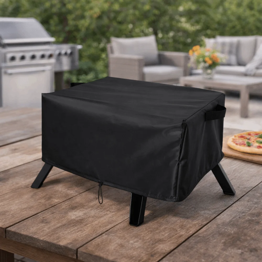 Oxford Grill Cover Dustproof Waterproof Pizza Oven Cover Drawstring Design Portable Table Top Cover Tabletop Protection