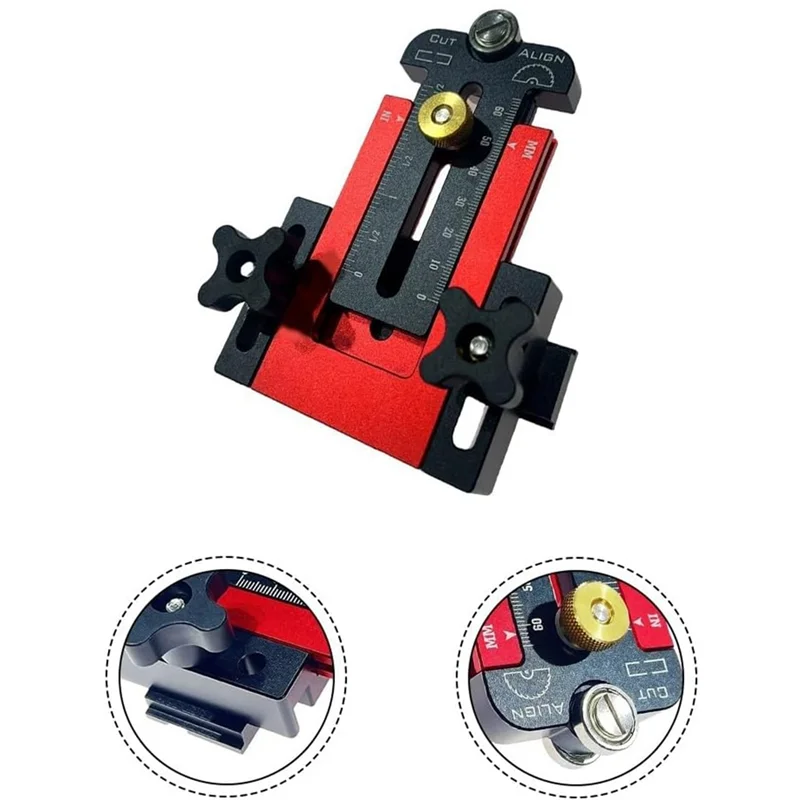 AWAH Woodworking Table Saw Guide Aluminum Alloy Adjustable Sliding Fence Cutting Wood Board 76Mm-173Mm DIY Projects