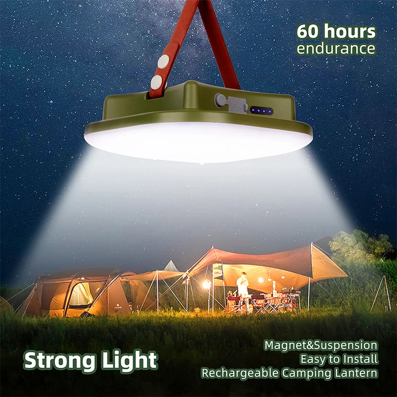 Maetff 80W Camping Lantern Portable Flashlights Rechargeable LED Light IPX65 Waterproof with 4 Modes Dimmable Hanging Tent Lamp