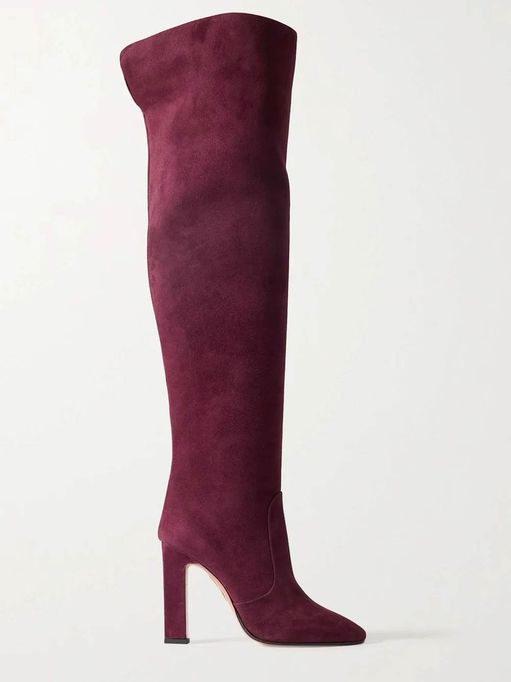 

Red Suede Square Heel Patchwork Over The Knee Boots Sexy Round Toe Solid Square Heel New Arrivals Fashion Women Modern Boots