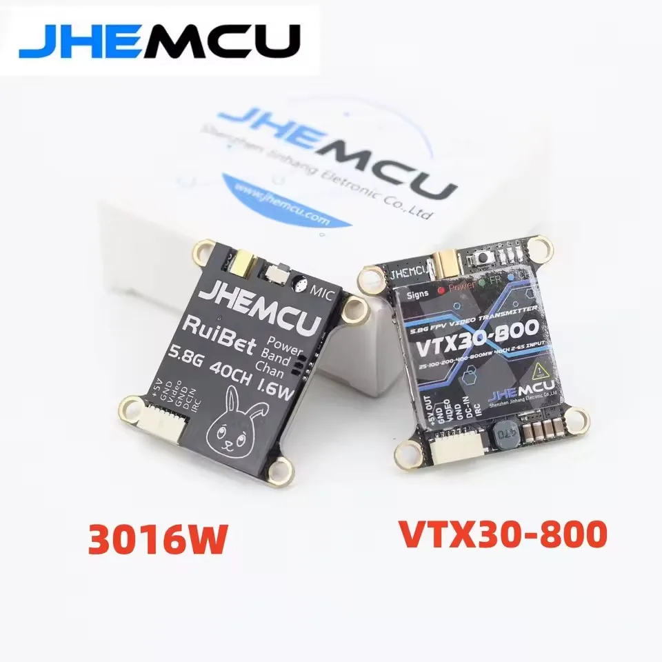 JHEMCU RuiBet Tran 3016W / VTX30 800 5.8GHZ 40CH PIT 25/200/400/800/1600MW Switchable VTX 2-6S 30.5X30.5MM For FPV Racing Drone