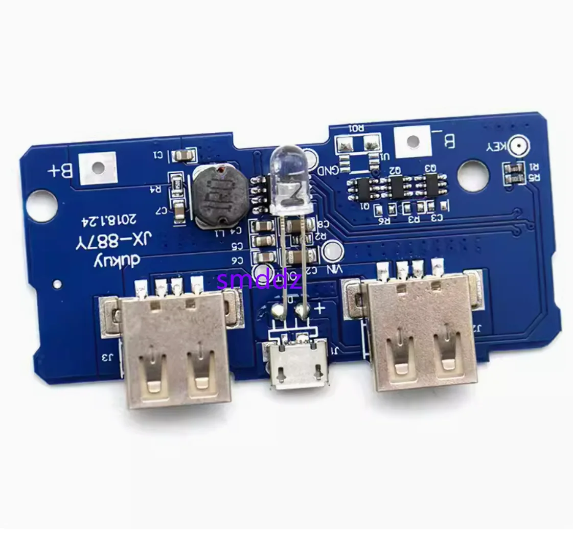 10pcs   18650 Booster Module 3.7V to 5V2A Power Bank/Mobile Power Supply Main Board/Circuit Board