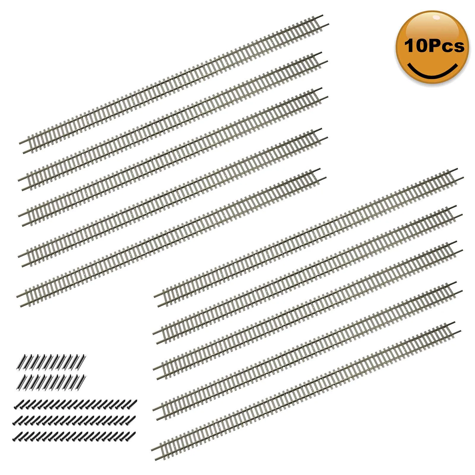 Evemodel 5 pièces/10 pièces HO échelle 1:87 Rail flexible en cupronickel 50 cm avec vis de menuisiers de Rail HP27HO modèle ferroviaire