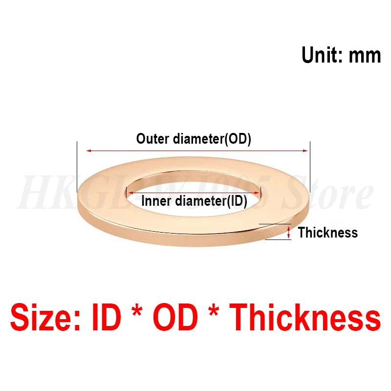 Picture 3: M3-M60 T2 Copper Flat Washer 99.9% Pure Copper Gasket Sealing Washer Copper Washer Spacer Boat Fastener Hardware