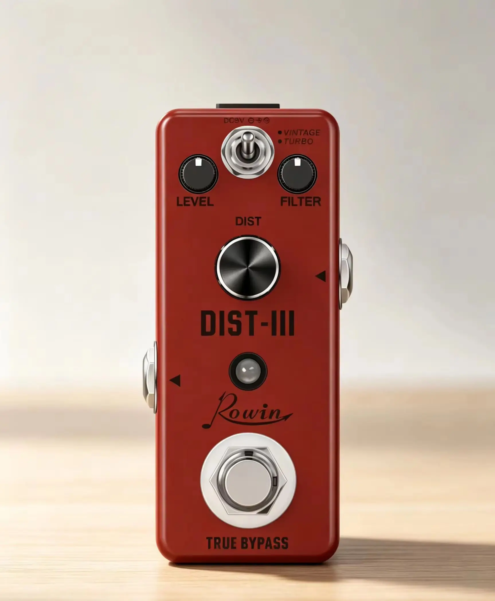 Rowin LEF-301C DIST-III Turbo RAT Distortion Pedal Dual Vintage/Turbo Mode True Bypass Mini Metal High Gain Guitar Effect